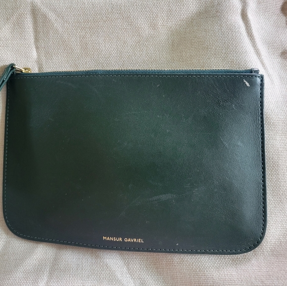 Commes des Garcons green leather wristlet Pouch - Picture 5 of 7